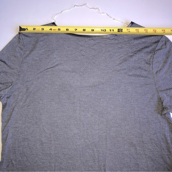 NEW COVINGTON Sleep Tee Shirt Satin Trim Large Gray Women’s - Picture 10 of 15